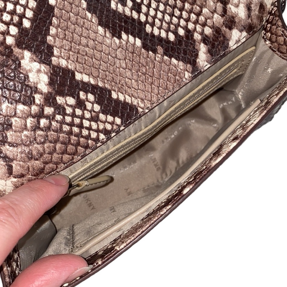 Dkny Elissa Leather Python Embossed Crossbody Bag - image 7